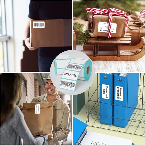 6 Rolls 2.25" x 1.25" Direct Thermal Shipping Barcode Labels 1000/Roll for Zebra - Picture 8 of 10