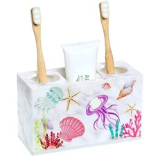 Bathroom Toothbrush Holder Beach Shell Btheme Bathroom Decor 3 Slots Hygienic Ba