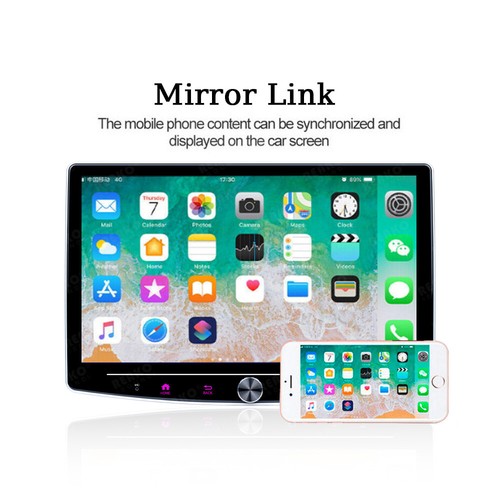 Single 1DIN Rotatable 10.1" Android 12 Carplay Car GPS Stereo Radio WIFI Player - Picture 13 of 16