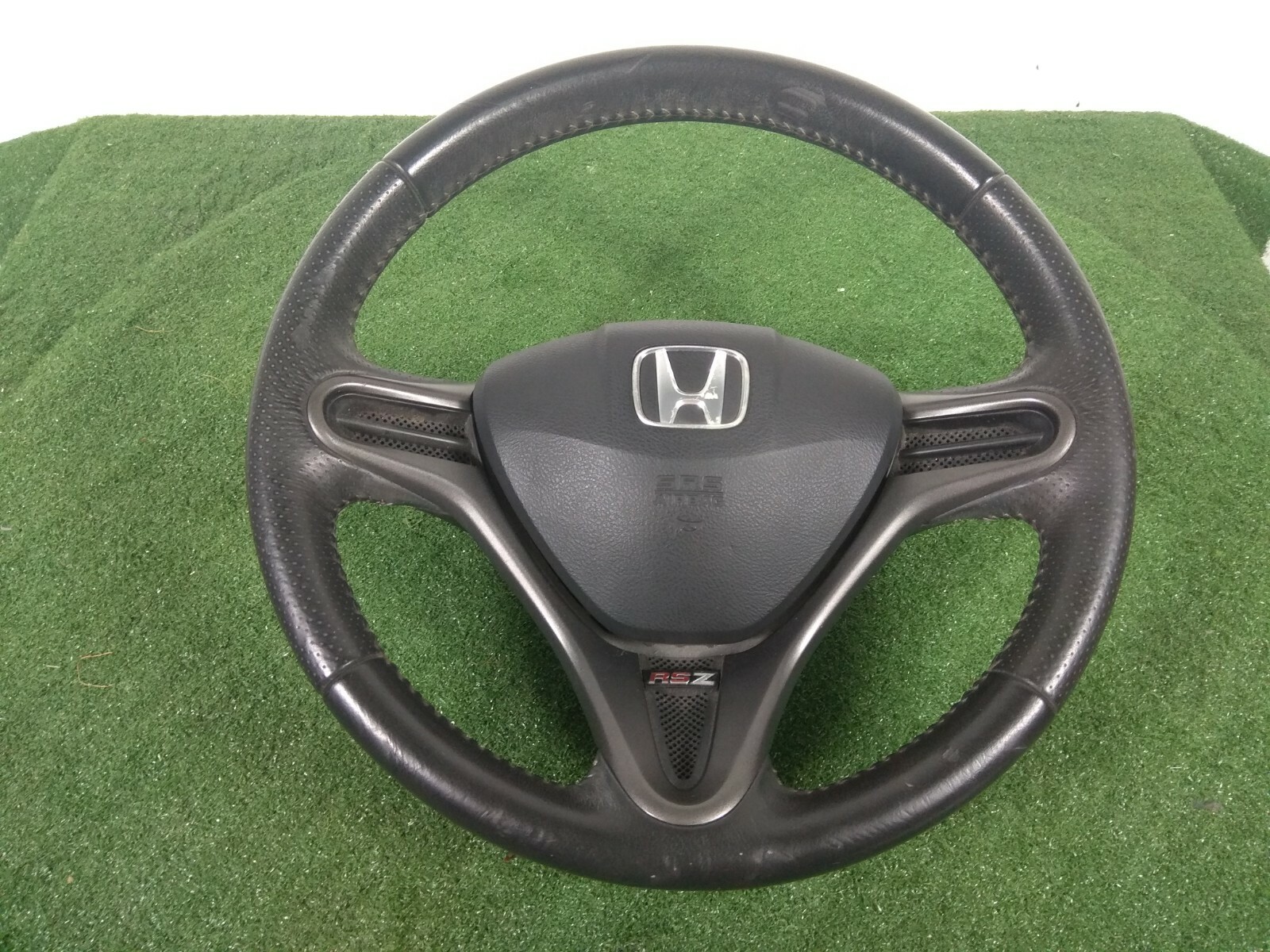 JDM Honda RSZ Black Leather Steering Wheel RN6 RN8 RD1 FD2 Steering