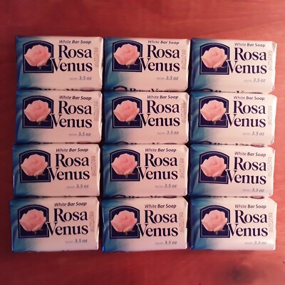Rosa Venus White Bar Soap Lot of 12ea. 3.5 oz. Bars