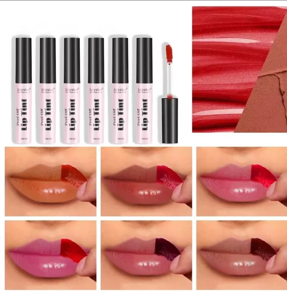 Tear Off Glaze Finish With Base Color Tinted Lip Peel-off Lip Stain Lipstick - Image 3 of 4