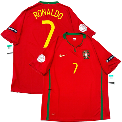 2008/09 Portugal Home Jersey #7 Ronaldo XL Nike Soccer Euro