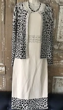 Kayla By Tally Taylor Knit Dress With Cardigan Size 6 Designer Church