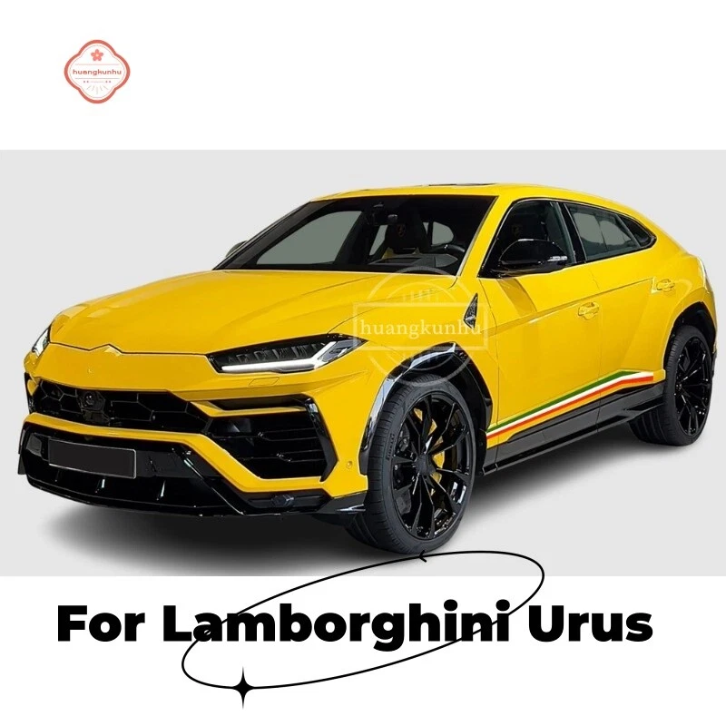 2 PIEZAS Pegatina Gráfica Rayas Para Lamborghini Urus Coche Vinilo Puerta Lateral Calcomanía Foto 2 de 4