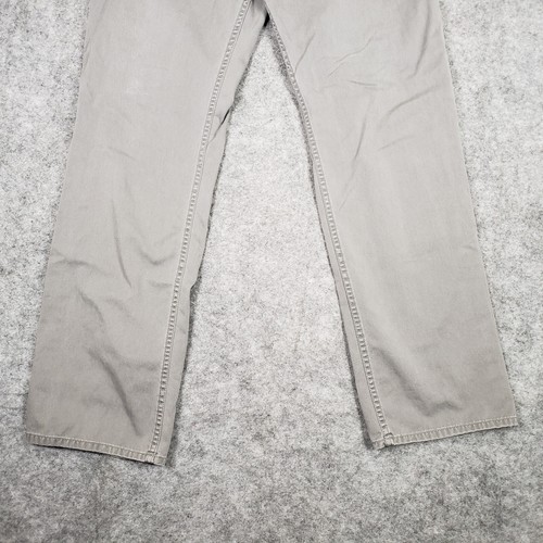 Polo Ralph Lauren Mens Pants 36x32 Gray Denim Chino Trousers Slacks Relaxed - Picture 2 of 11