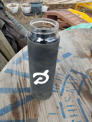 Peloton Non-Slip Rubberized Glass Water Bottle 16oz