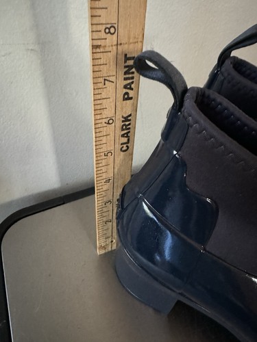 Hunter Original Refined Mid Heel Gloss Rain Boots WFP1012NRG Blue Womens Sz 7 - Picture 8 of 8