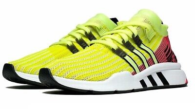 adidas originals eqt support mid adv trainers in black and pink