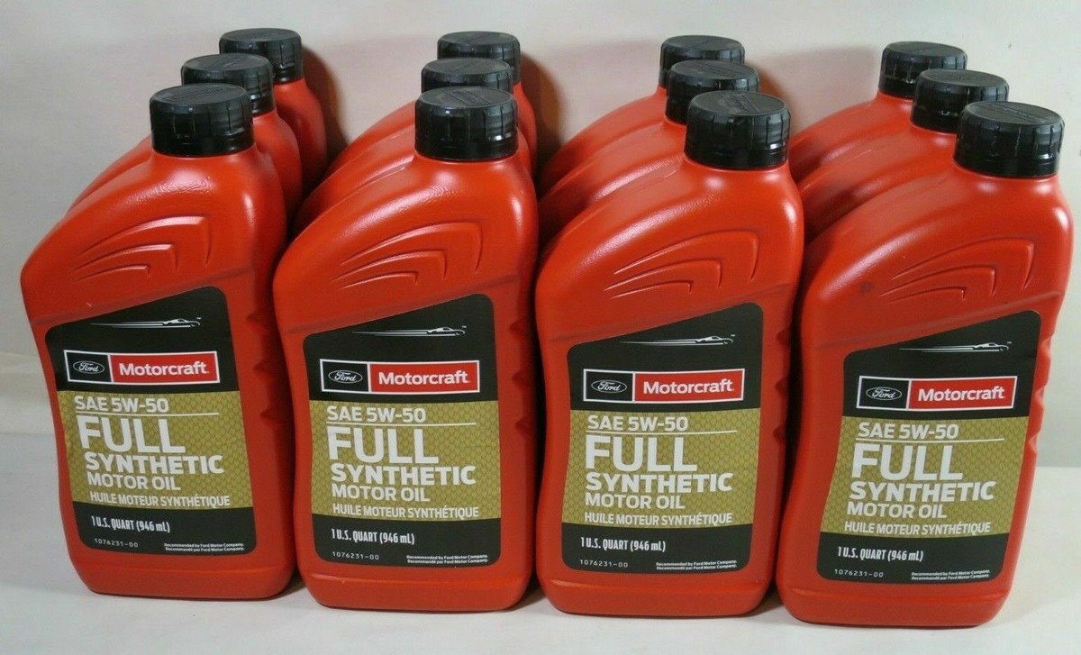 12 Quarts of Motorcraft SAE 5W-50 FULL SYNTHETIC ENGINE
