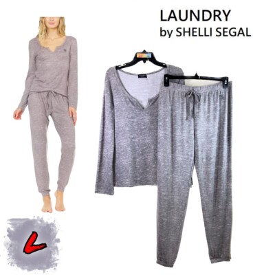 NWT LAUNDRY BY SHELLI SEGAL Women's Super soft Hacci PJ Set LAPS-37052 $88 Large