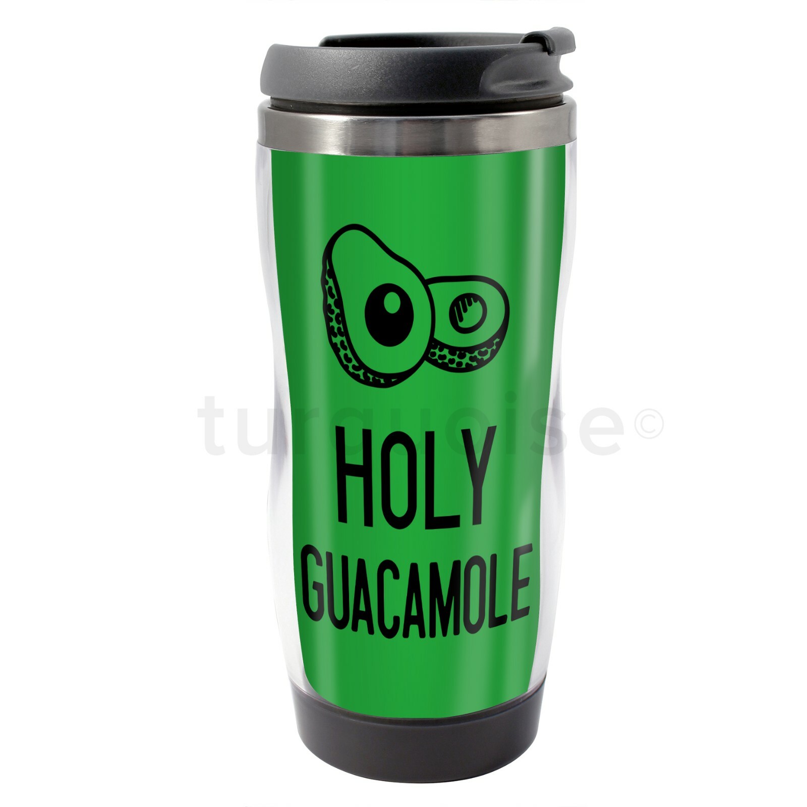 Avocado Holy Guacamole Vegan Gift Thermal Coffee Travel Flask Funny Joke Mug