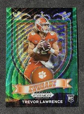 2021 Panini Prizm Draft Trevor Lawrence Rookie Crusade Green Wave Prizm #161