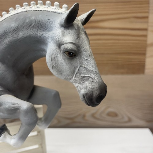RARE Vintage Nylint Jumping Dutch Warmblood in Dapple Grey Horse - Picture 9 of 11