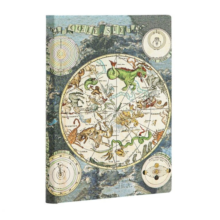 Diario a righe flexi PLANISFERO CELESTE mini cm 10x14 - PAPERBLANKS 176 pagine t
