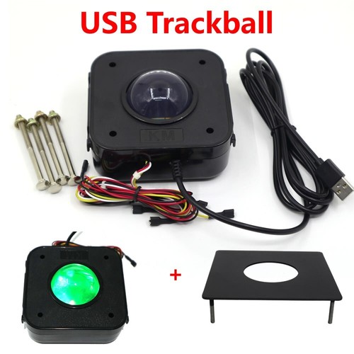 USB Arcade Game Trackball Maus beleuchtet LED USB Stecker Halterung