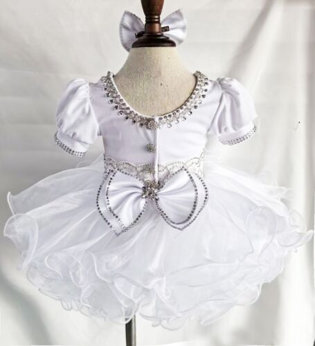 Jenniferwu Girls Tulle Flower Princess Wedding Party Handmade Beaded Dress18-24M
