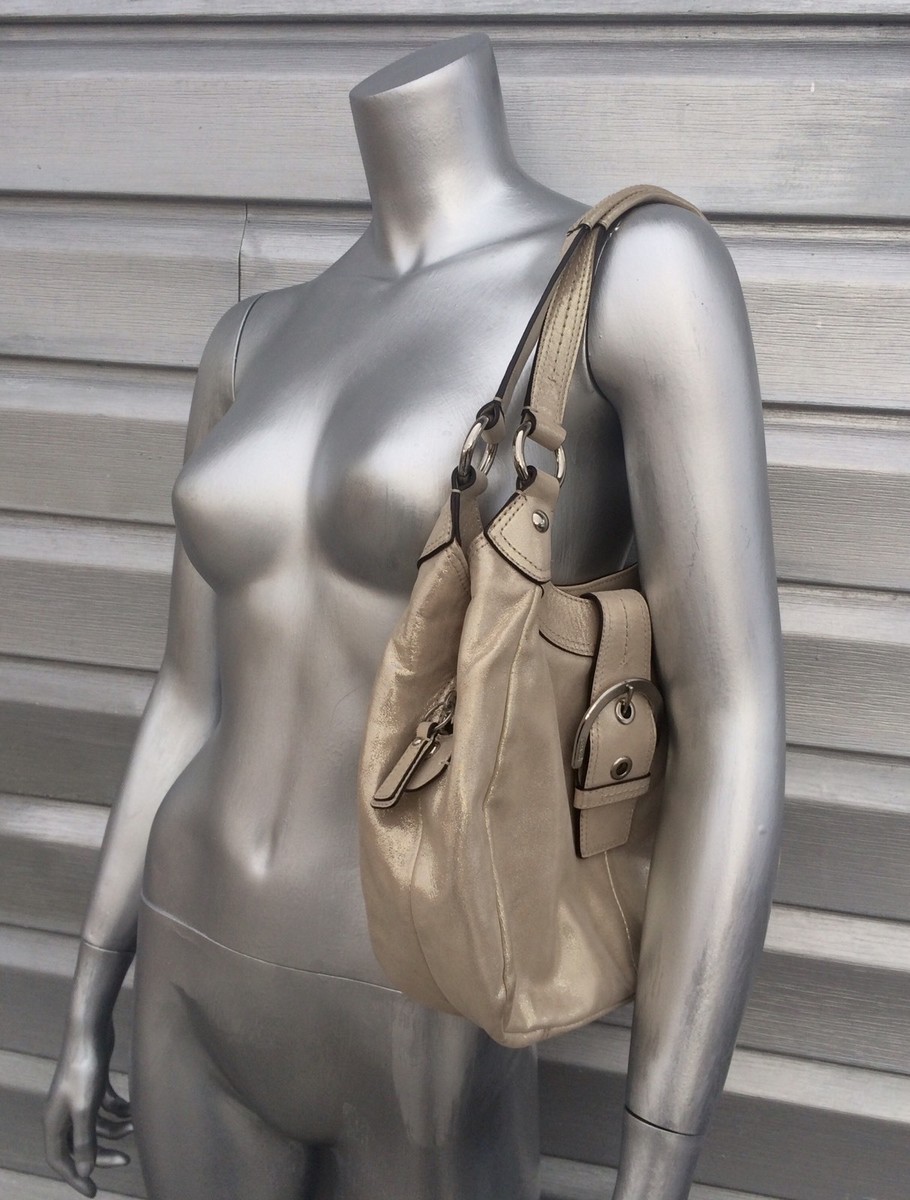 バッグ Coach Signature Soho Bag Champagne Gold Shop COACH® Soho Bag 25 In Crystal Signature Jacquard at