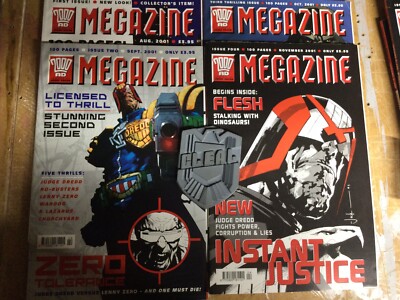 Judge Dredd Monthly Megazine #1 To #4 2001 (from 2000AD) 100 Pages Issues