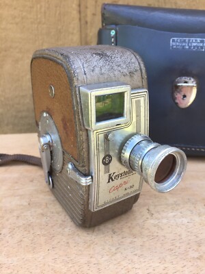 Keystone Capri K-30 Movie Camera 8mm w/ Case Untested Wind-Up Type