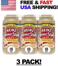 Heinz HomeStyle Roasted Turkey Gravy, 18 oz. 3 PACK! FREE/FAST USA SHIP. (NO CA)
