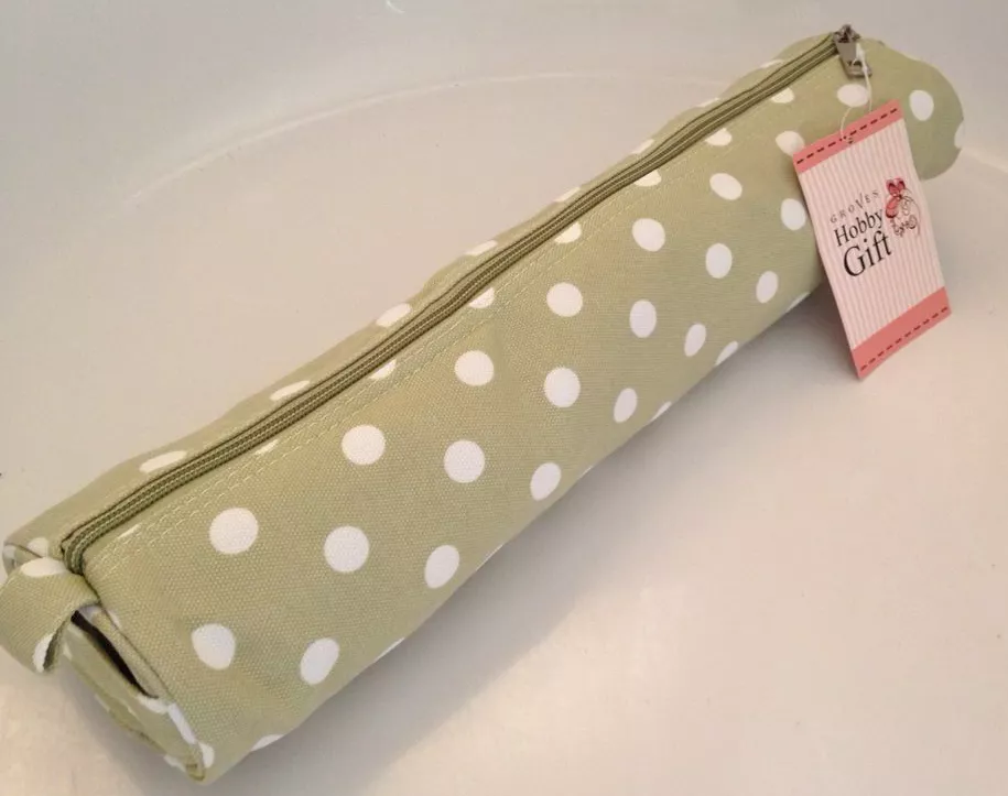 Knitting Needle Bag Knitting Pin bag Sage Spot 100 cotton