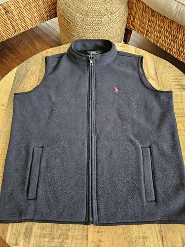 Polo Ralph Lauren Youth Fleece Vest Size Large (14-16) Blue Pony Classic - Picture 5 of 6
