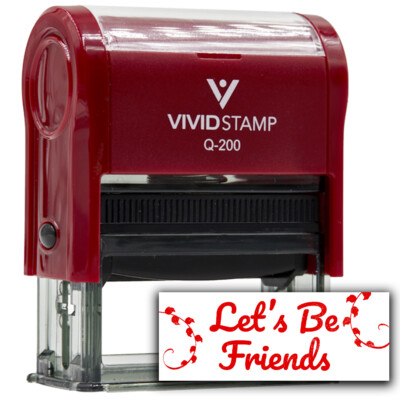 All Quality Let's Be Friends Self-Inking Rubber Stamp | Family & Friends