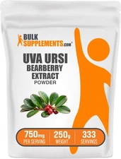 BulkSupplements Bearberry Leaf Extract (Uva Ursi) Powder - 750mg per Serving