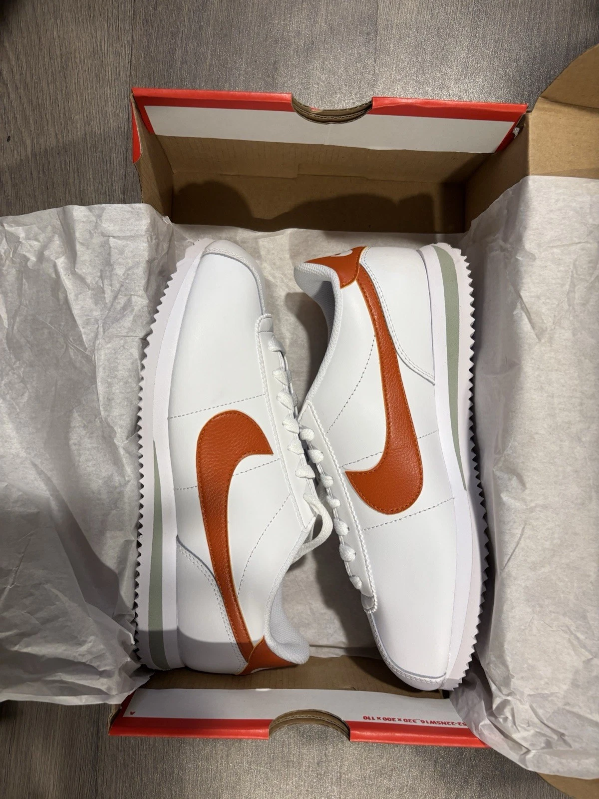 Nike Cortez White Campfire Orange UK 6 RRP £ 90