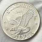 VINTAGE 1984 Sunshine Mining Eagle 1 oz .999 Fine Silver Bullion Round