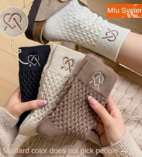 Damen 6 Paar Crew-Socken- Strukturstrick wade...