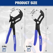 WORKPRO 2-Piece 7-Inch Pliers Wrench & Groove Joint Pliers Set for Plumbing USA