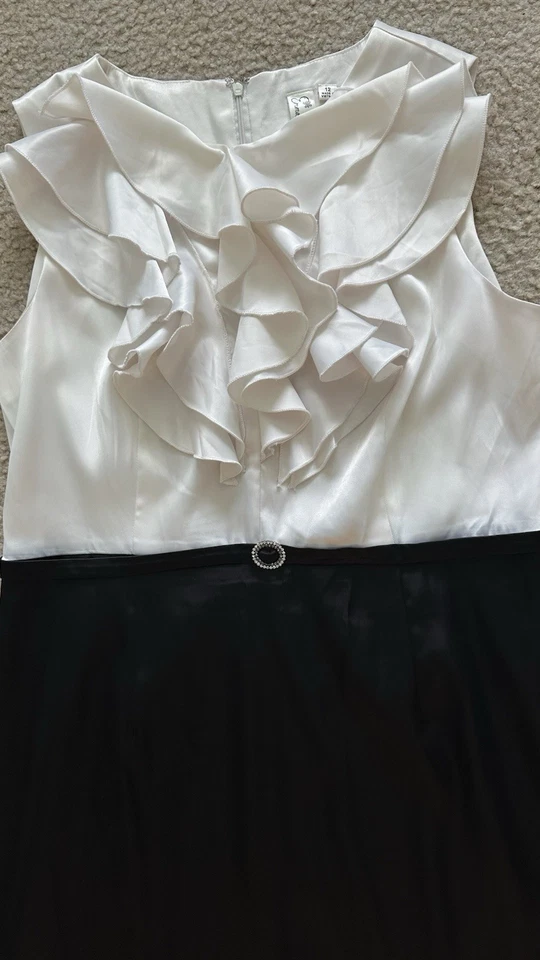 Emma & Michelle Women’s Size 12 Business Casual Dress Black & White - Image 2 of 4