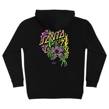 SANTA CRUZ x Stranger Things Hooded Sweatshirt Demogorgon Dot Skate Hoodie Black
