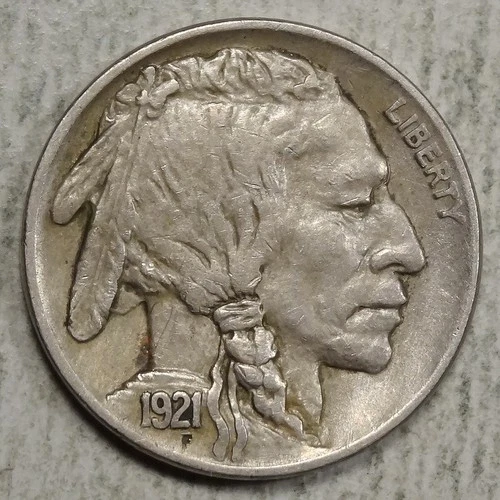 1921 Buffalo Nickel, Choice Extremely Fine, Well Struck   0124-05