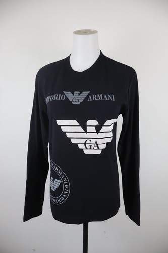 Emporio Armani, EMPORIO ARMANI WOMEN'S JERSEY SIZE S WOMAN VINTAGE CASUAL LONG SLEEVE TOP