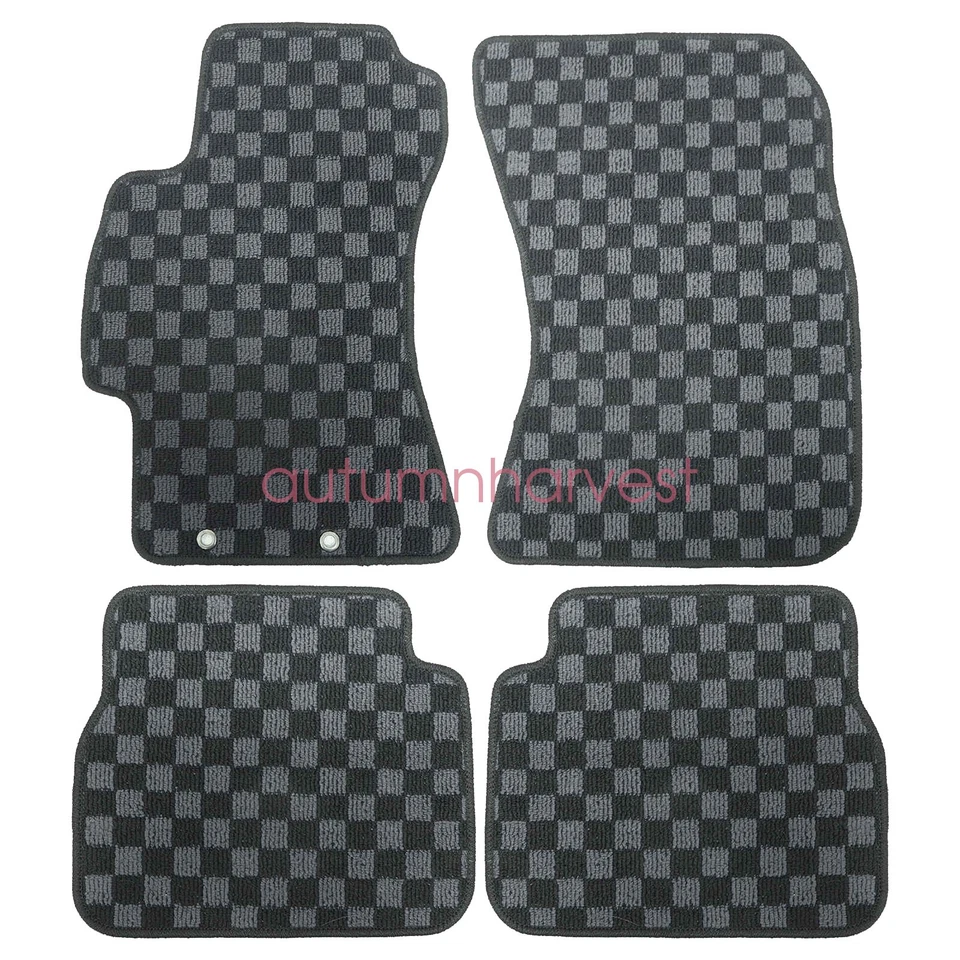 Alfombrillas a cuadros bandera para Subaru WRX STI Impreza 2011 2012 2013 2014 Foto 4 de 4