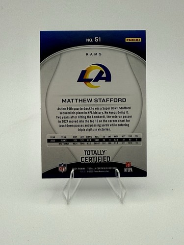 2024 Panini Totally Certified Matthew Stafford Mirror #51 - Picture 2 of 2