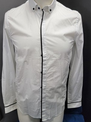 Oodji Tailored Shirt Men's 39 Extra Slim Fit  Button Up Long Sleeve Dressy Small