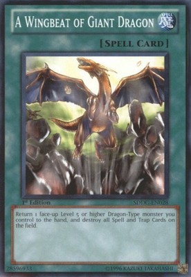 A Wingbeat of Giant Dragon - SDDC-EN028 - Common - 1st Edition - Damaged