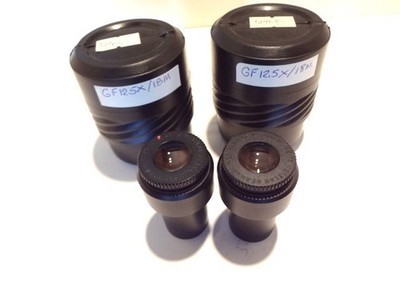 E. LEITZ LEICA PAIRED EYEPIECES GF12.5/18 M #519635  *NEW OLD STOCK*