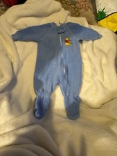 Vintage Winnie The Pooh Sleeper Blue In Color Tagged 12 Months But True Fit 3-6M