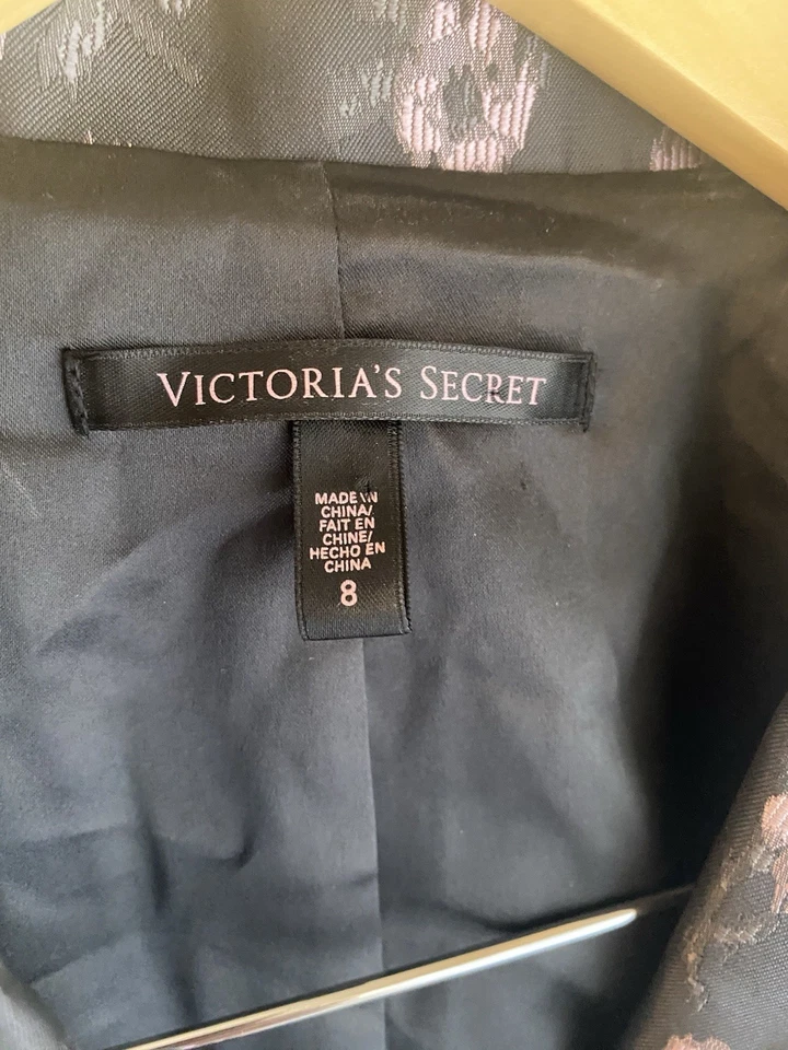 Chaqueta Blazer Victoria's Secret Jessica Hart 2014 Jacquard en Gris Rosa Talla 8 Foto 3 de 4
