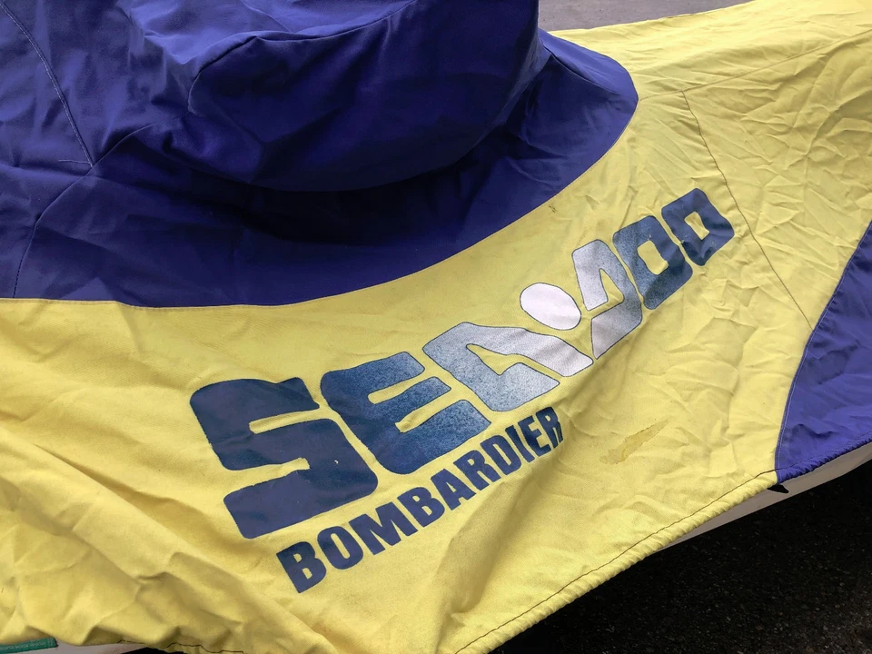 1996-2002 Sea-Doo GTX OEM Blue/Yellow PWC Storage Cover 97 98 99 00 01 - Image 2 of 4