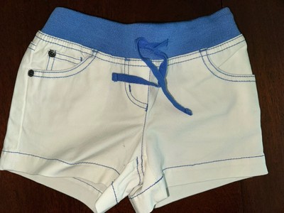NWT 5 Mini Boden White Shorts w/ Blue Accents
