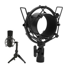 Microphone Shock Mount for 55-65mm Diameter Studio Condenser Mic, Black Anti