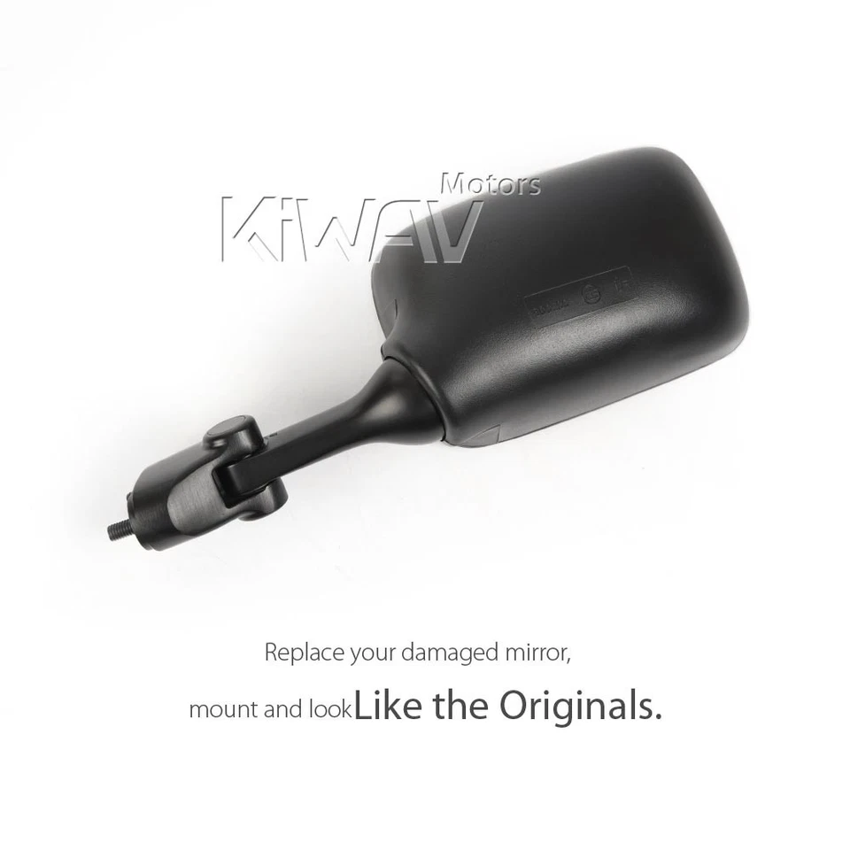 Par de espejos retrovisores de repuesto VAWiK negros FS286 cromados convexos para Suzuki TL1000S 97'-01' Foto 3 de 4