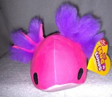 Zuru Hug-A-Lumps ALLY the Bright Pink & Purple Axolotl Weighted Plush 13" NWT