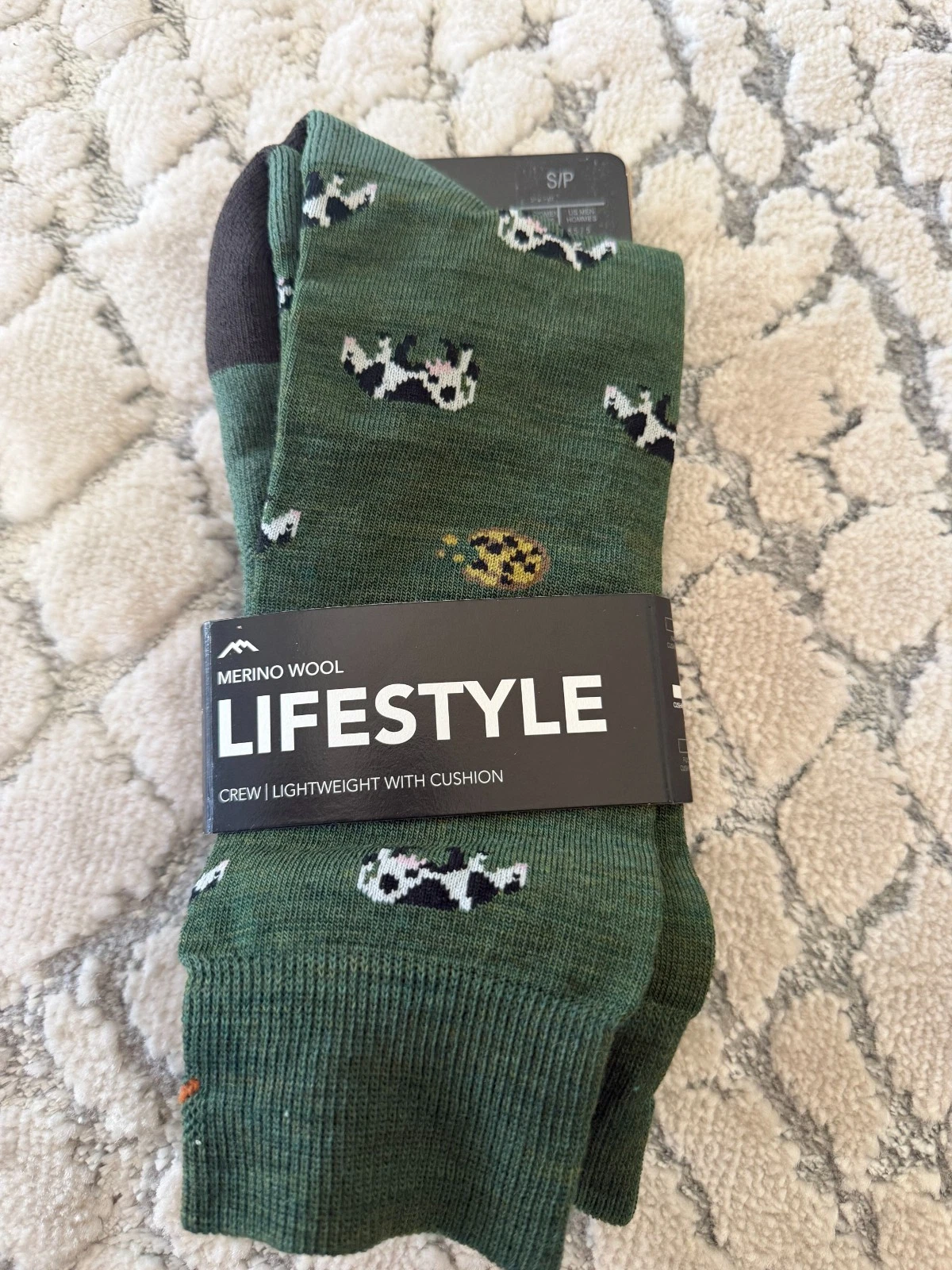 Darn Tough Vermont Crew Socks Size Small Green Merino Wool Hiking NWT MSRP $25